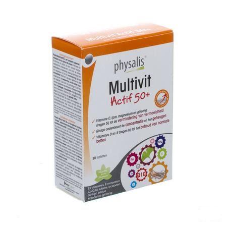 Physalis Multivit Actif 50 + Tabletten 30 P10322  -  Keypharm