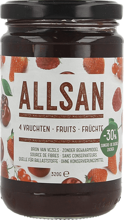 Allsan Pate Tartiner 4 Fruits 320 gr  -  Revogan