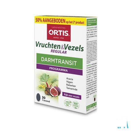 Ortis Vruchten & Vezels Regular Tabletten 2x30  -  Ortis