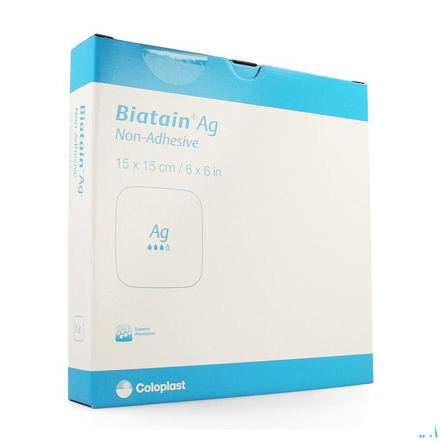 Biatain Ag Schuimverb N/adh 15,0x15,0cm 5 39625  -  Coloplast