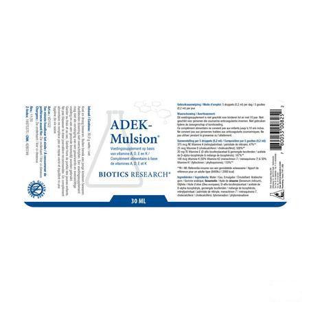 Adek Mulsion 30 ml  -  Energetica Natura
