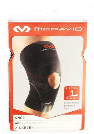 Mcdavid Knee Supp.open Patella Black/scarl. Xl 402
