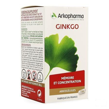 Arkocaps Ginkgo Biloba Plantaardig 150 3733110  -  Arkopharma