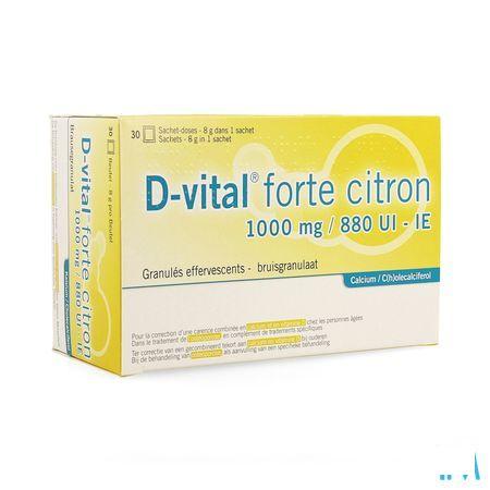 D Vital Forte Citron 1000/880 Efferv. Sachets 30  -  Will Pharma