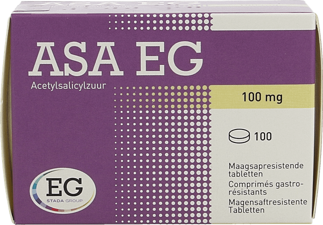 Asa Eg 100 mg Gastro Resist Comp 100 X 100 mg Blist.  -  EG