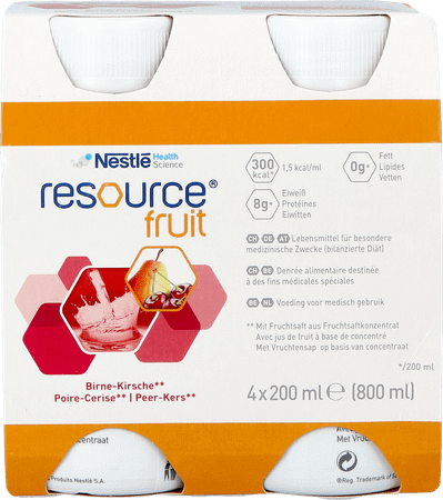 Resource Fruit Peer Kers 4X200 ml 12415255