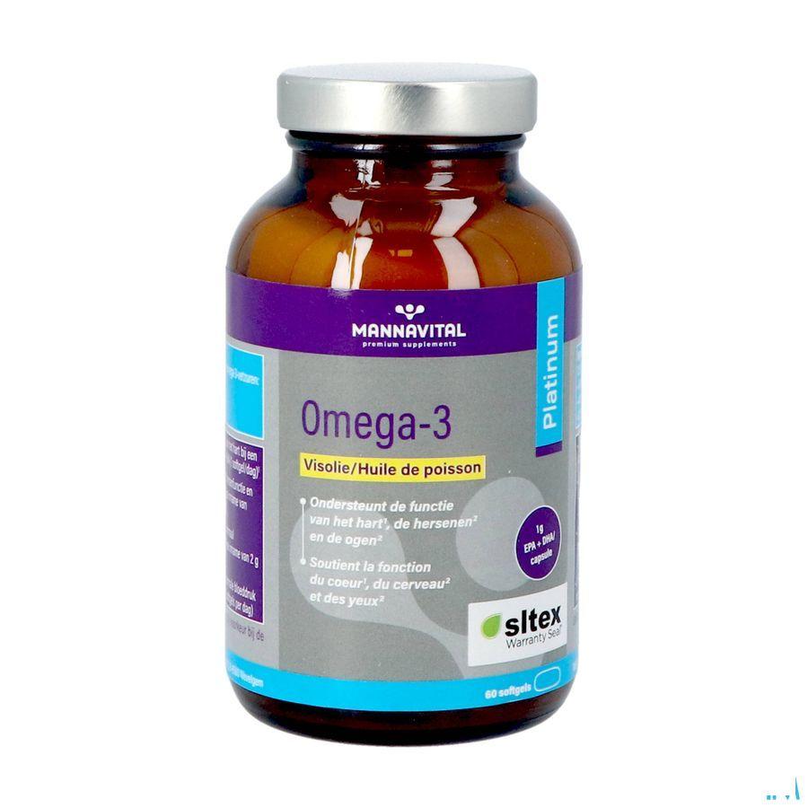Mannavital Omega 3 Visolie Softgels 60  -  Mannavita