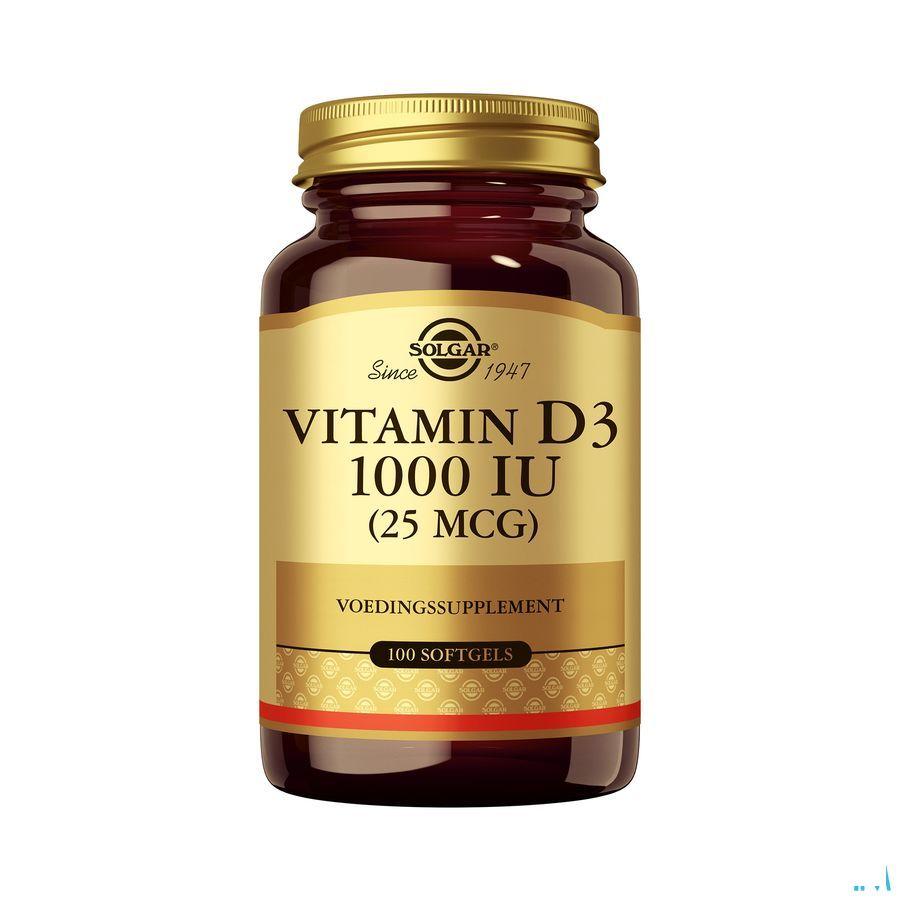 Solgar Vitamin D-3 25mcg/1000iu Softgel 100  -  Solgar Vitamins