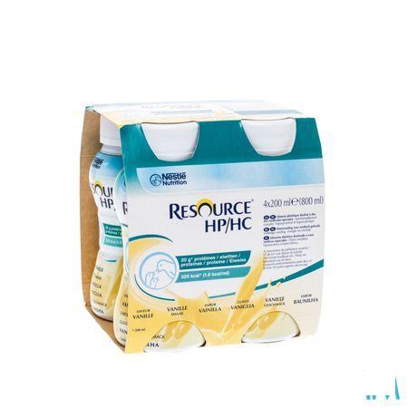 Resource Hp Hc Vanille Bouteille 4x200 ml  -  Nestle