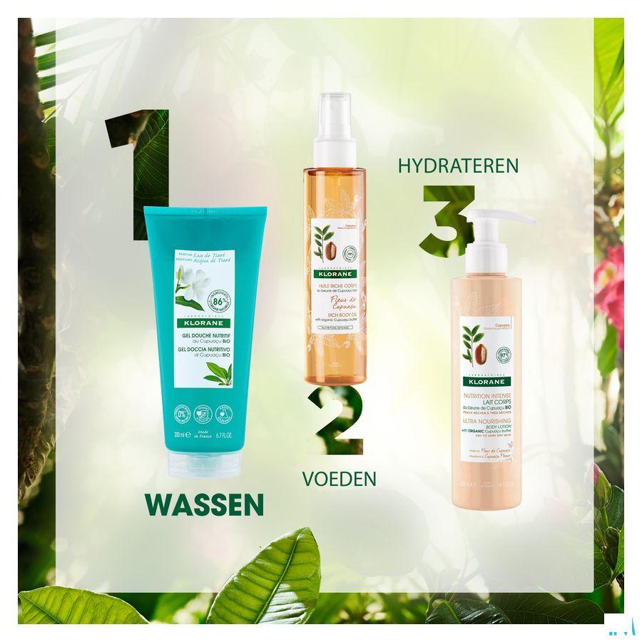 Klorane Lichaam Douchegel Water Tiare 200 ml