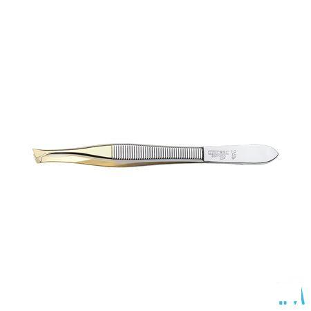 Morser Pincet, Schuine Punten, Verguld Nr 24b  -  Eureka Pharma