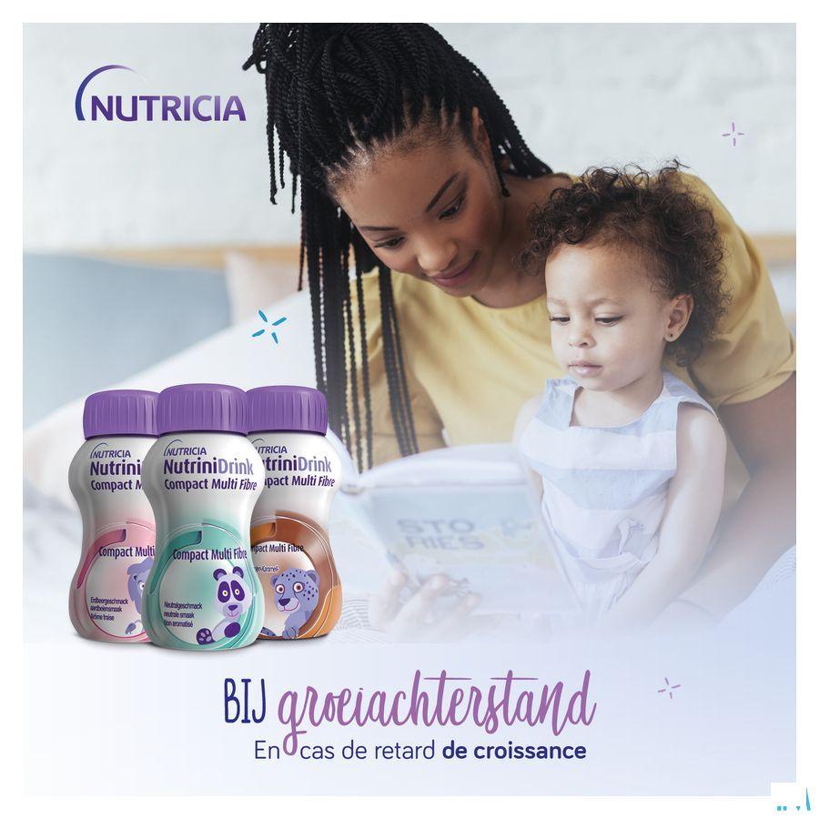 Nutrinidrink Compact Multi Fibre Aardbei 4x125 ml  -  Nutricia