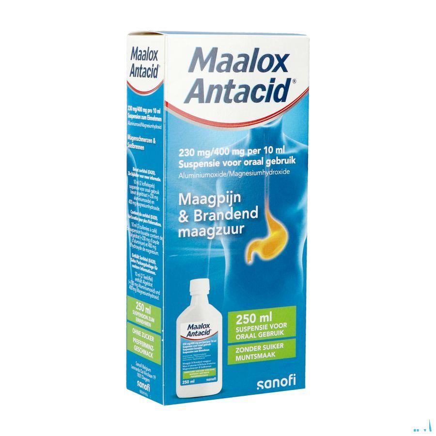 Maalox Antacid 230 mg/400 mg/10 ml Suspensie Oraal 250 ml