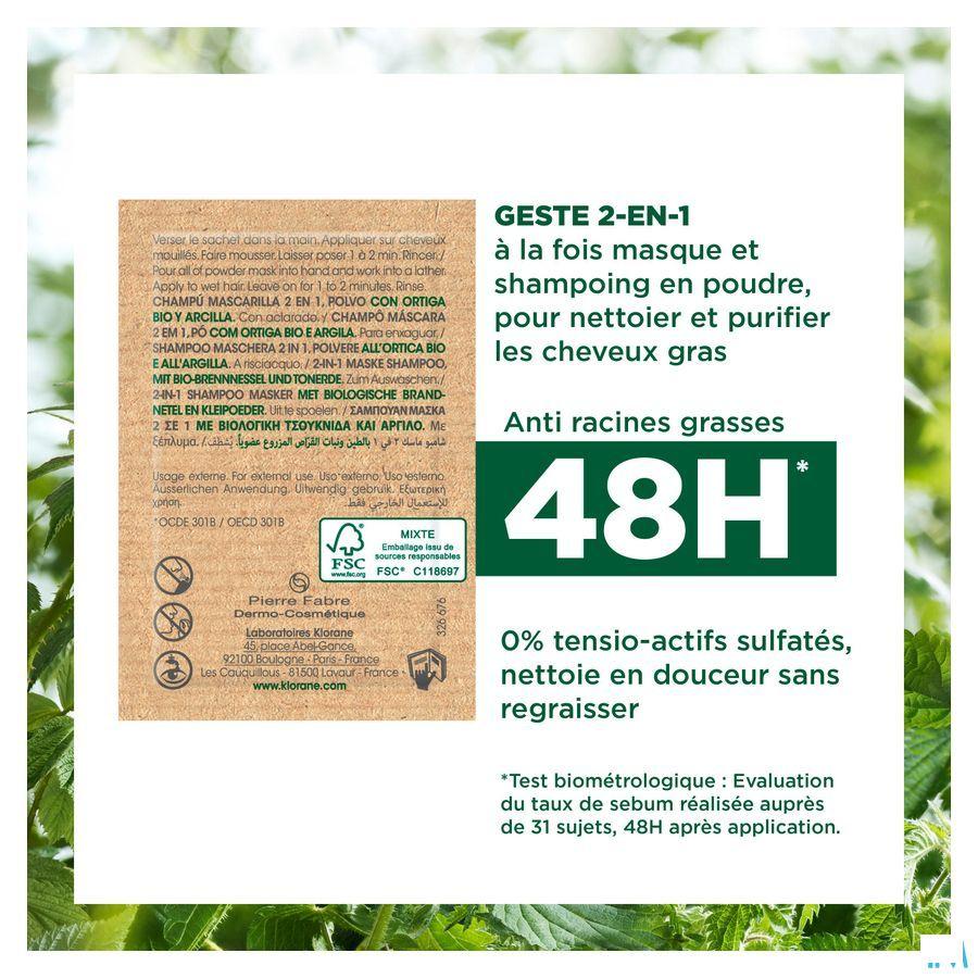 Klorane Capilaire Masker Reinigend Brandnetel 8X3G