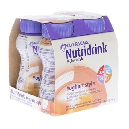 Nutridrink Yoghurtsmaak Perzik-sinaal 4x200 ml  -  Nutricia