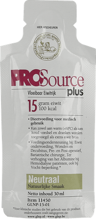 Prosource Plus Neutraal 15G Eiwit Zakje 1X30 ml