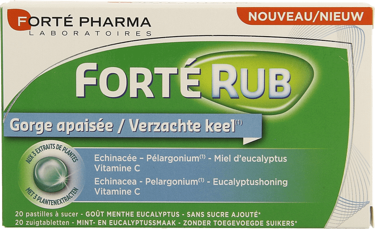 Forterub Gorge Apaisee Eucalyptus Pastille Sucer 20  -  Forte Pharma