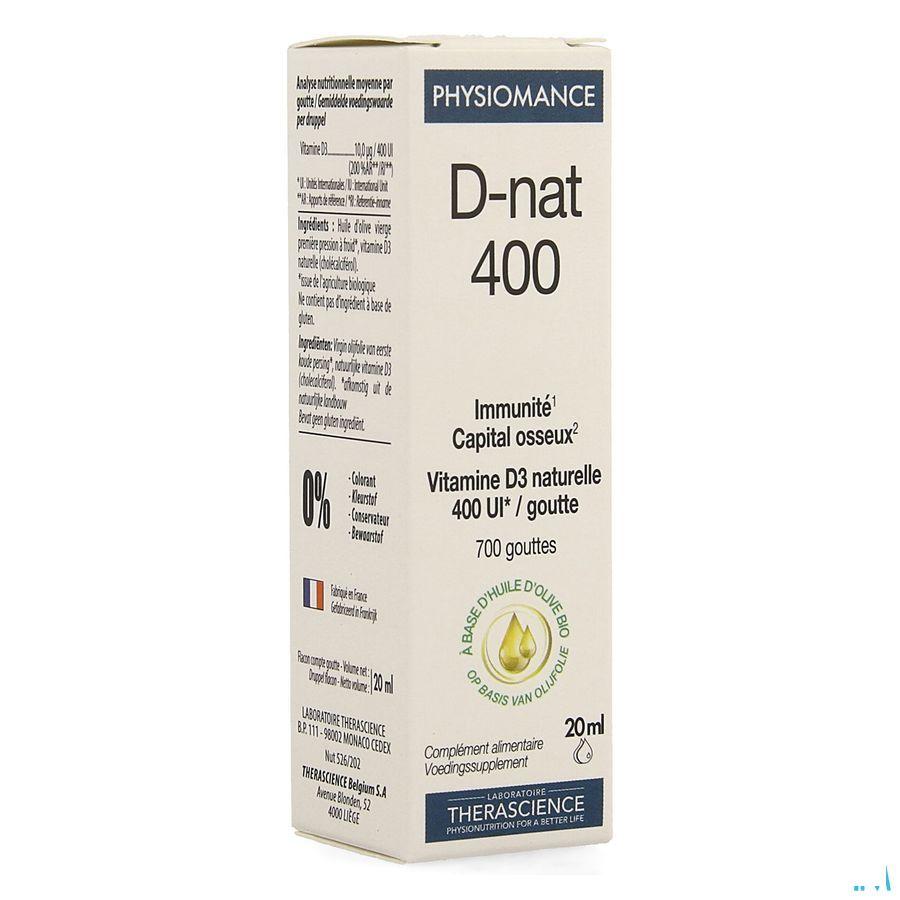 D-Nat 400 Flacon Gouttes 20 Ml Physiomance PHY268  -  Therascience