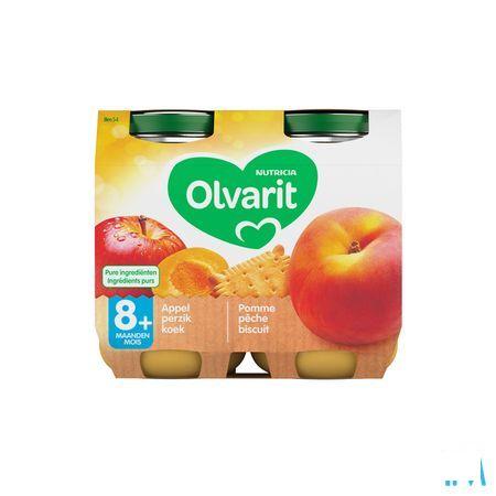 Olvarit Fruit Appel Perzik Koek 2x200 gr 8m54  -  Nutricia