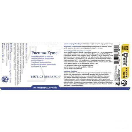 Biotics Pneuma-Zyme 100 tabletten  -  Energetica Natura