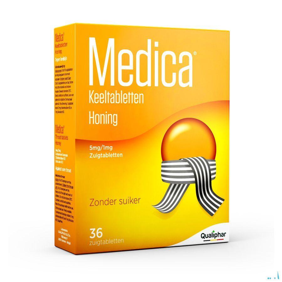 Medica Keeltabletten Honing Zuigtabl 36