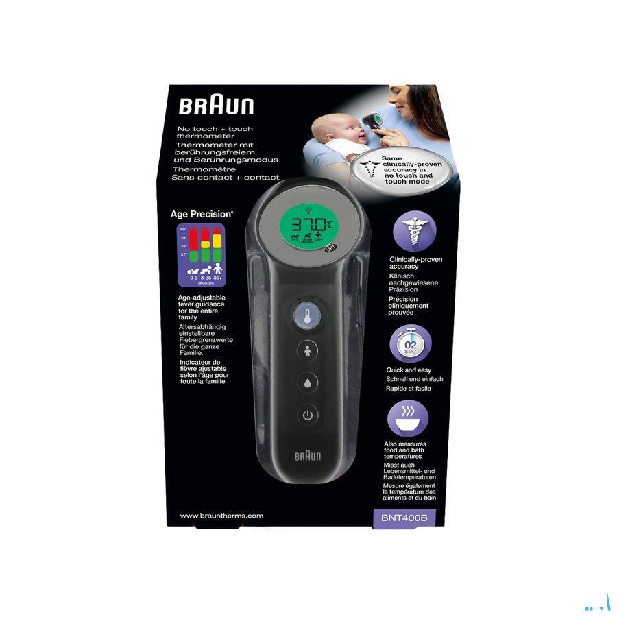 Braun Thermometer Z/Cont.+Contact Age Precis.Zwart