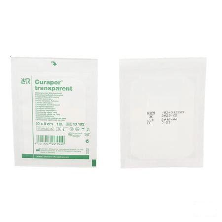 Curapor Transparant Steriel 10cmx 8cm 25 13102  -  Lohmann & Rauscher