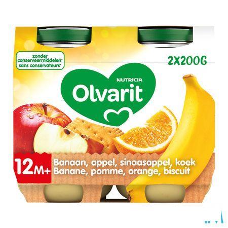 Olvarit Banaan Appel Sinaasappel Koek 2x200 gr 12m51  -  Nutricia