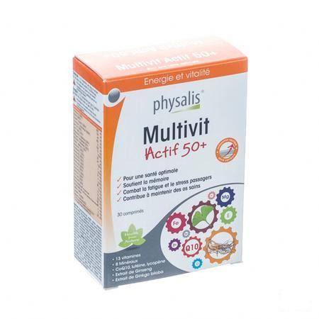 Physalis Multivit Actif 50 + Tabletten 30 P10322  -  Keypharm