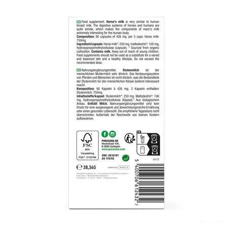 Purasana Lait De Jument Bio Capsule 90