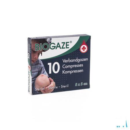 Biogaze 10 Compresses 5 X 5 Cm
