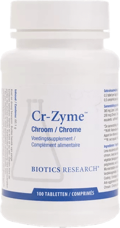 Biotics Cr-Zyme gistvrij 200mcg 100 tabletten  -  Energetica Natura
