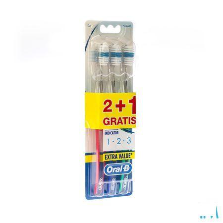 Oral B Tandenborstel 1-2-3 Indicator 35M (2+1)