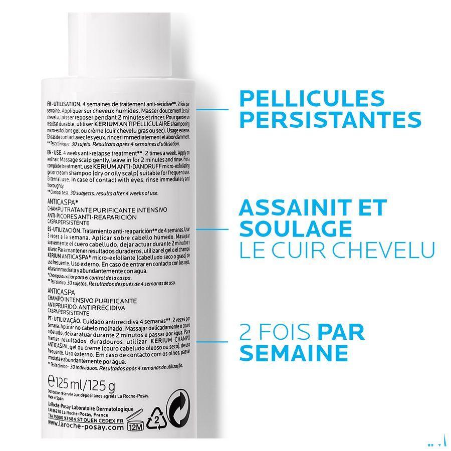 Kerium Ds Shampoo Cure Antipell Intensif 125 ml  -  La Roche-Posay