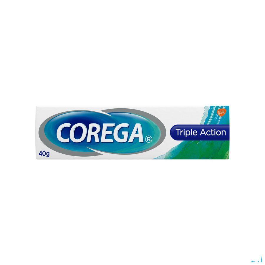 Corega Triple Active Creme Adhesive Prothese Dentaire 40 gr