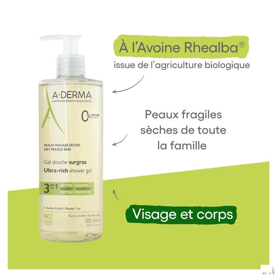 Aderma Douchegel Overvet 500 ml  -  Aderma