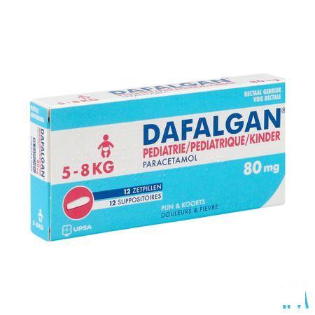 Dafalgan Pediatrie 80 mg Suppo 12