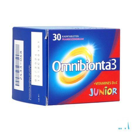 Omnibionta-3 Junior Framboos kauwtabletten 30