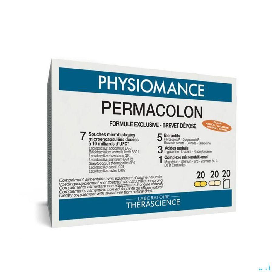 Permacolon Zakjes-Caps 20 +20 Physiomance PHY138B  -  Therascience