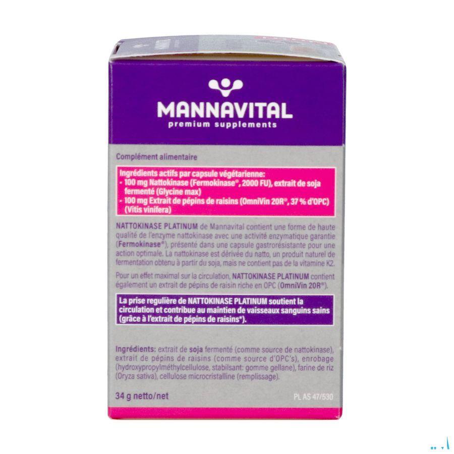 Mannavital Nattokinase Platinum + OPC V-Caps 90