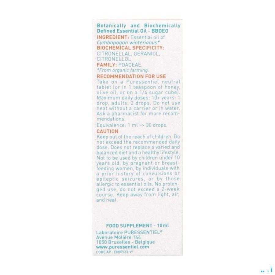Puressentiel Eo Citronel Jav Bio Exp. Ess Ol. 10 ml  -  Puressentiel