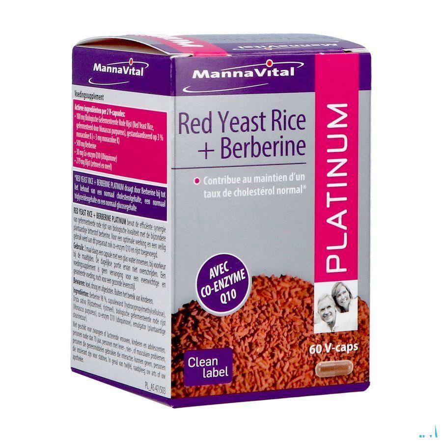 Mannavital Red Yeast Rice + Berberine Plat.V-Caps 60  -  Mannavita