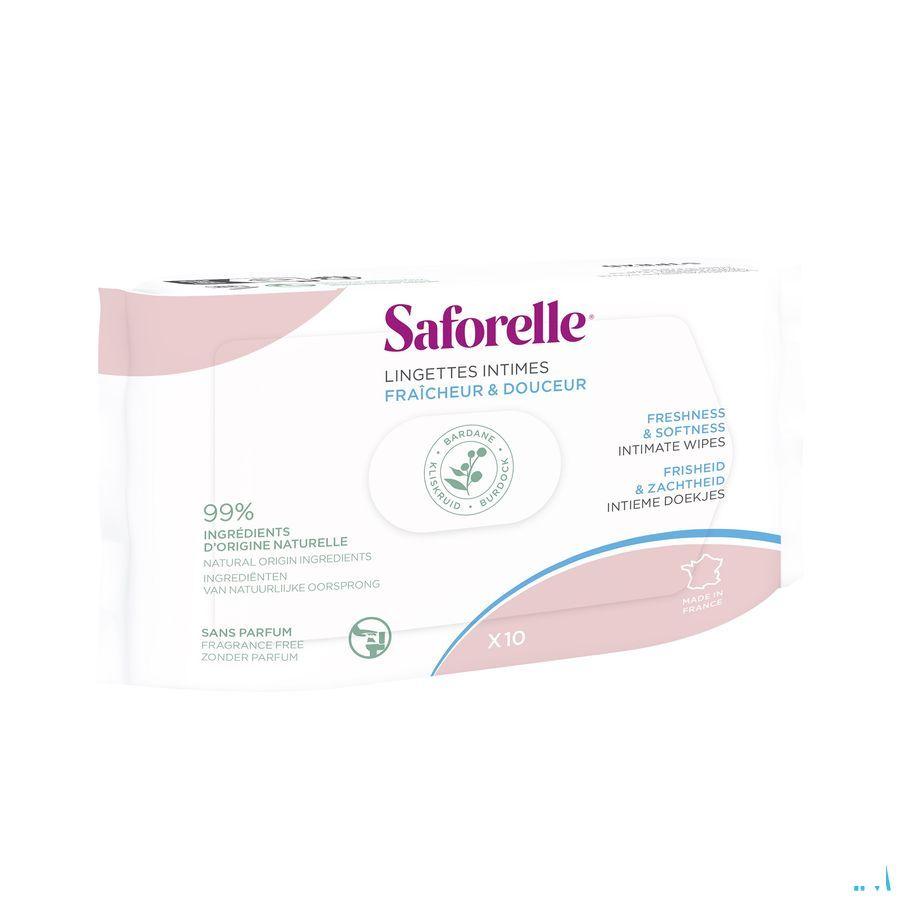 Saforelle Lingettes Flushable Pocket 10