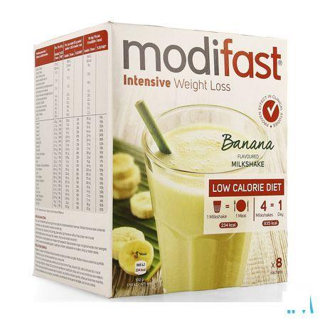 Modifast Banana Flavoured Milkshake 8x55 gr  -  Nutrition & Sante