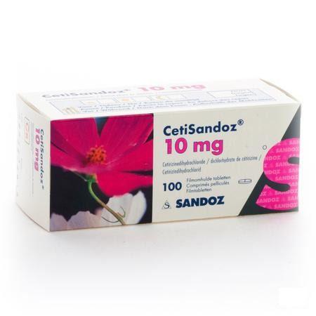 Cetirizine Sandoz Comprimes 100 X 10 mg 