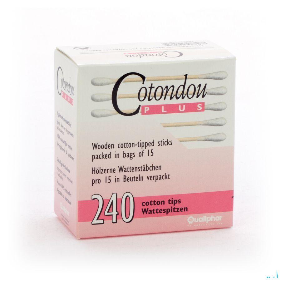 Cotondou Plus Wattestaafje Hout 120