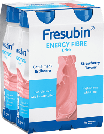 Fresubin Energy Fibre Drink Fraise Flacon 4x200 ml  -  Fresenius
