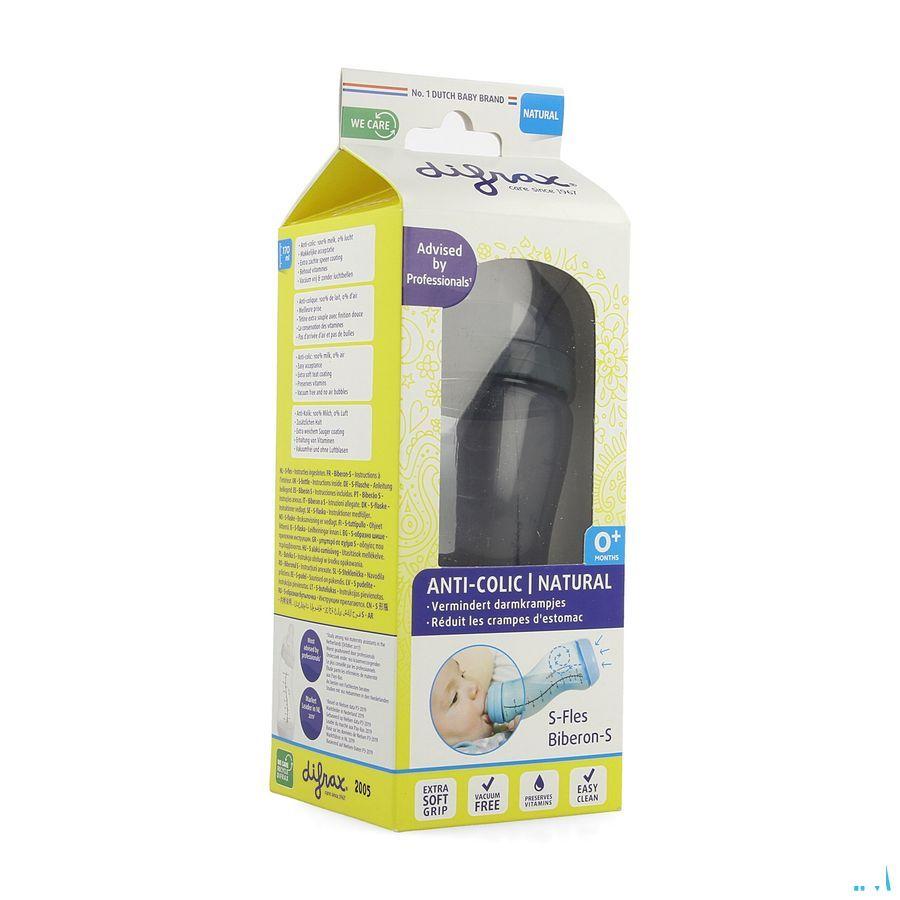 Difrax S-Fles Natural Blauw-Grijs 170 ml
