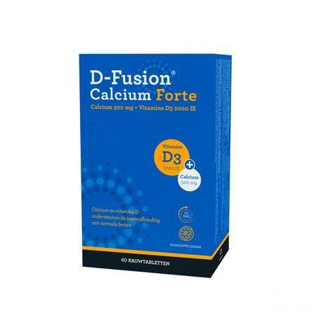 D-Fusion Calcium Forte 500/2000 Kauwtabl 60