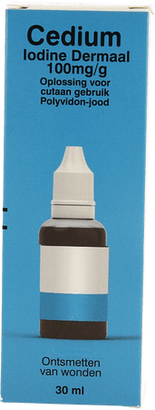 Cedium Iodine Dermaal 100Mg/ g Opl Cutaan Gebr.30 ml  -  Qualiphar